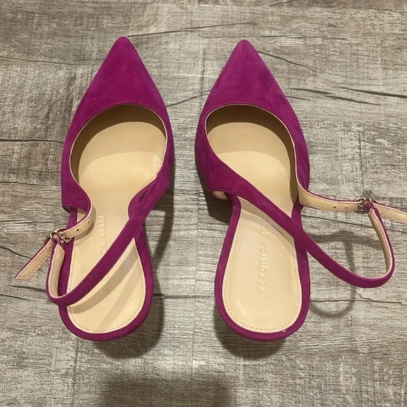 NWOB!! Veronica Beard - Lisa Sling - Purple Pointed Heel - Size 9.5 - Picture 5 of 8